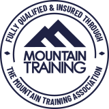 Fully qualified and insured through the Mountain Training Association
