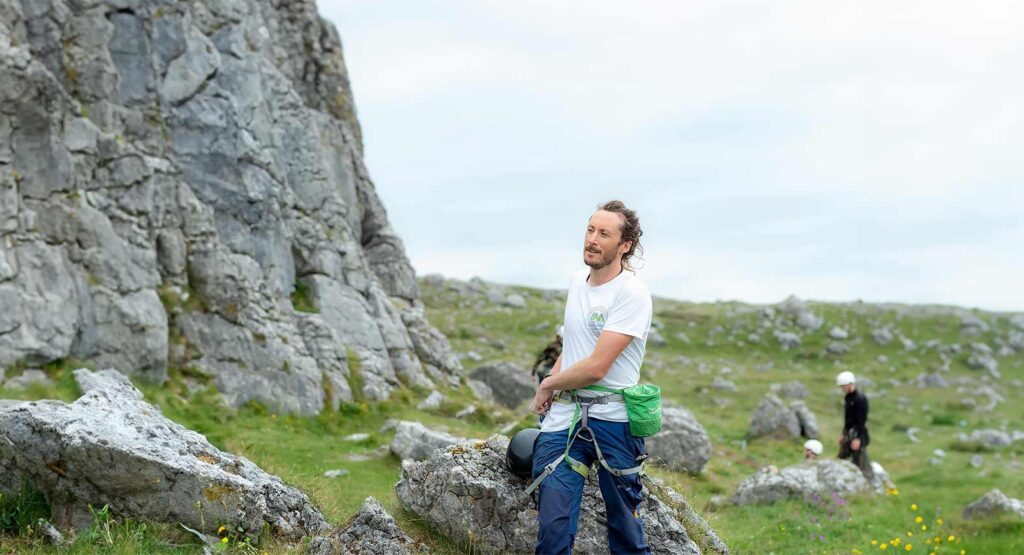 Stephen Hanna, Irish Mountaineering Academy. Join Irish Mountaineering Academy for a climbing adventure in the Burren and experience the unique beauty of this special place